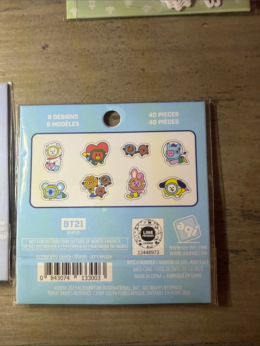 🆕👜🏝️🎉BT21 Official Character Sticker Pack Bundle Set of 3 NWT BTS K-Pop Cute Sta - Picture 5 of 7